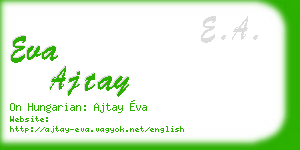 eva ajtay business card